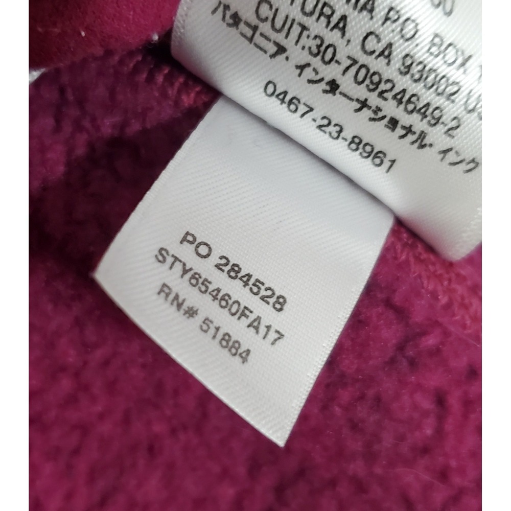 Patagonia Better Sweater Jacket Kids XL 14 Full Zip Fleece Burgandy Wine EUC - Picture 6 of 9